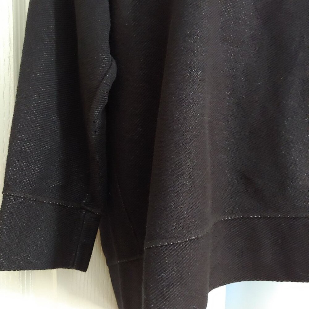 Fresh Produce Black Cotton Sweatshirt 3/4 length M/L - Picture 5 of 12
